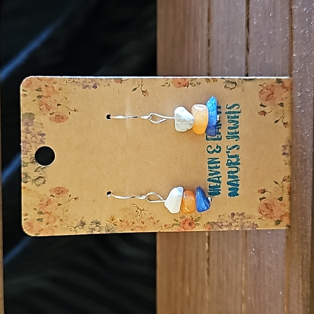MLB natural stones earrings